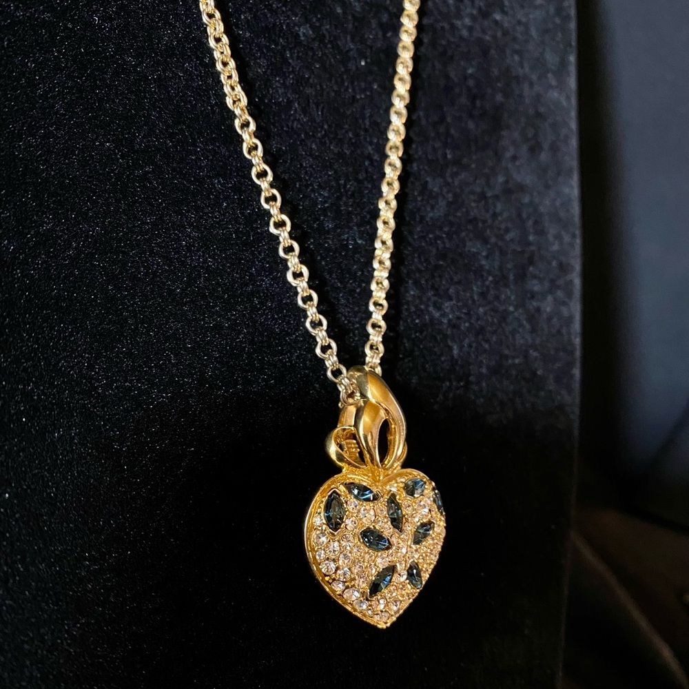 Vintage Nolan Miller Heart Pendant Necklace - Picture 15 of 17